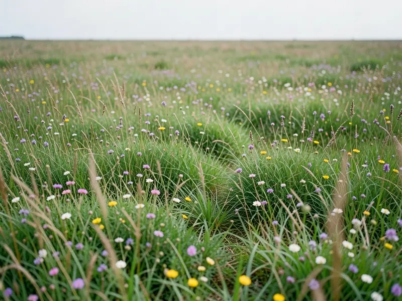 Anonyme Bestattung — stilles Feld mit Wildblumen