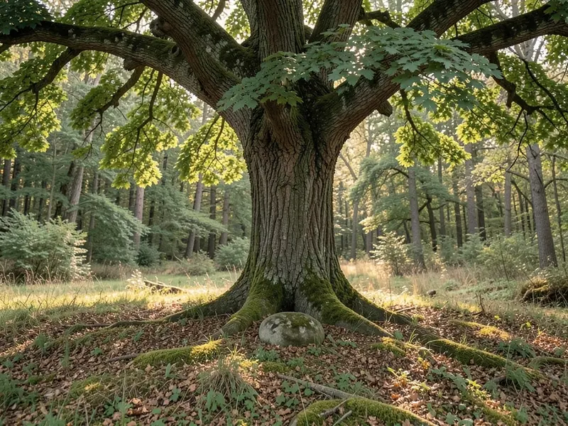 Baumbestattung — majestätischer Baum im Friedwald
